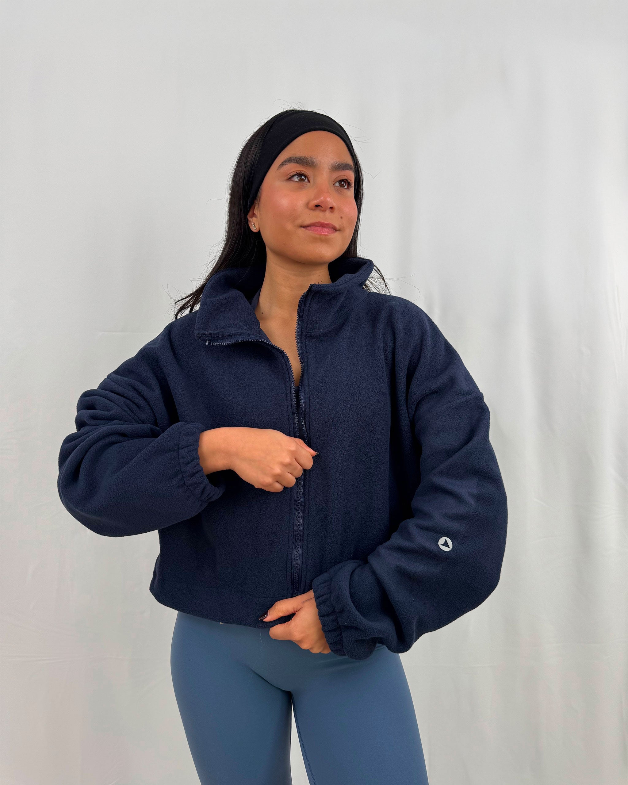 Cropped Zip Jacket High Neck