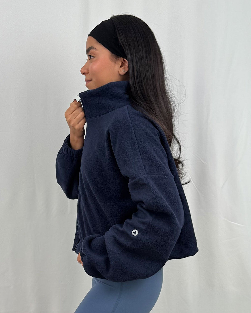 Cropped Zip Jacket High Neck