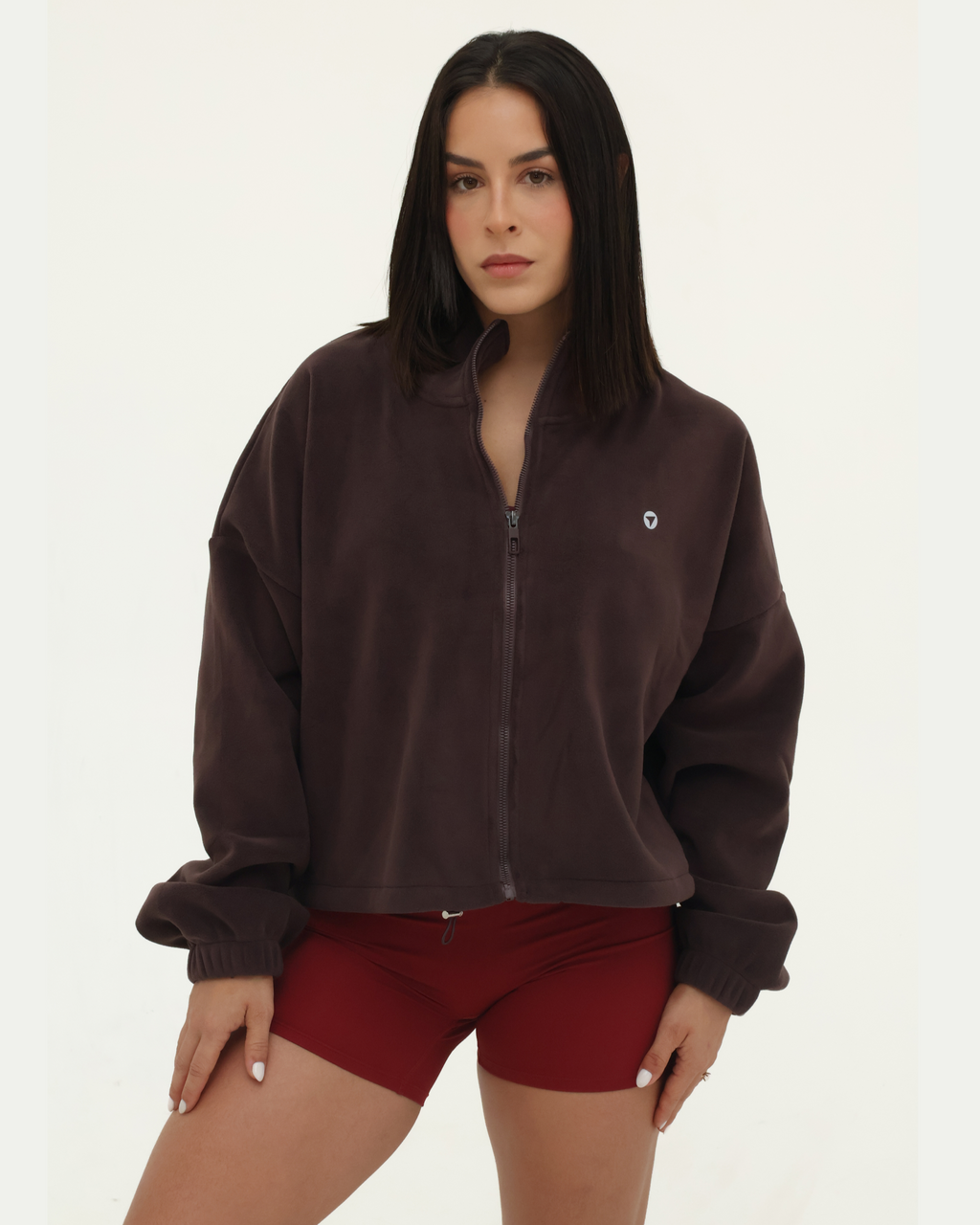 Cropped Zip Jacket High Neck
